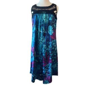 Kate & Mallory Dress, Tropical Teal Blue, sleeveless, worn once, size small